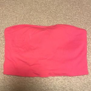 aerie coral strapless bikini swim top size M